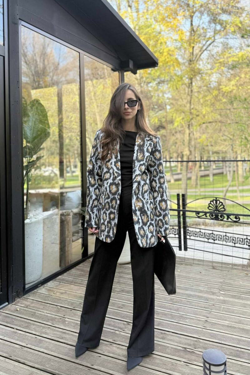 LEO DESIGN CLASSIC WOMEN JACKET GREY/GRI - 4