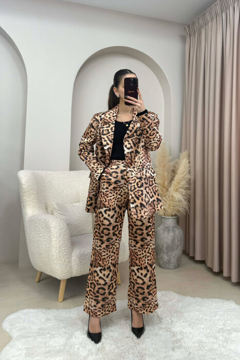 LEO DESIGN JACKET+TROUSERS WOMEN SET LEO/LEOPARD - 6