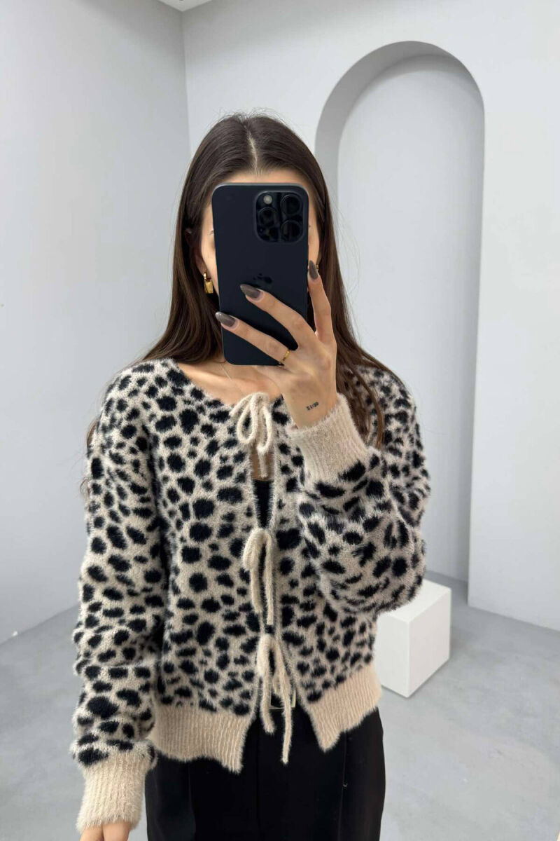 LEO DESIGN LACING WOMEN CARDIGAN LEO/LEOPARD - 2