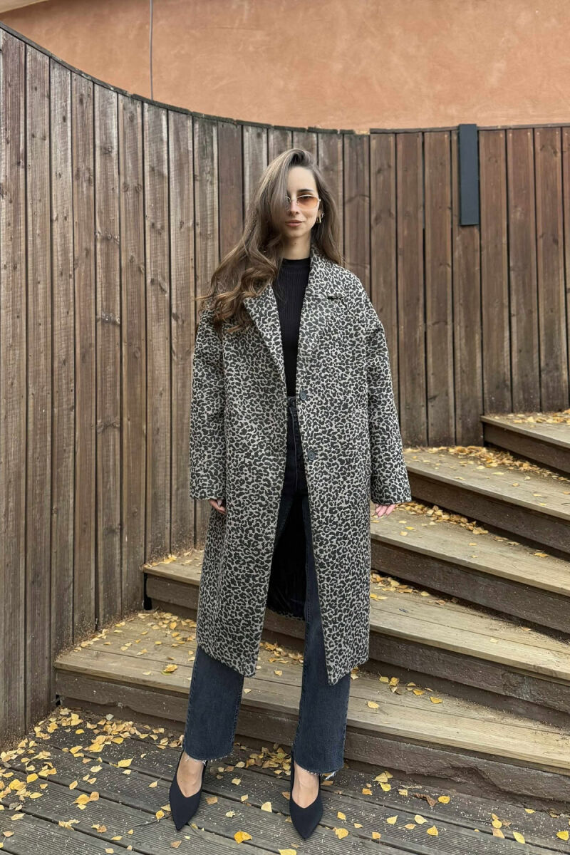 LEO DESIGN SIMPLE WOMEN COAT LEO/LEOPARD - 1