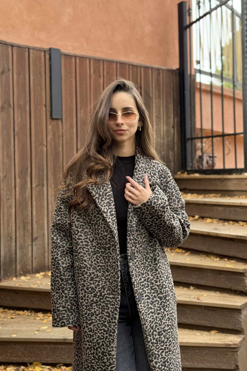 LEO DESIGN SIMPLE WOMEN COAT LEO/LEOPARD - 4