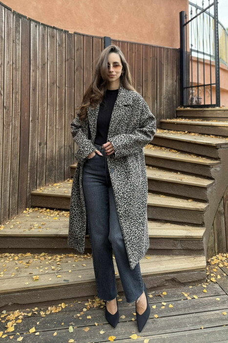 LEO DESIGN SIMPLE WOMEN COAT LEO/LEOPARD - 2