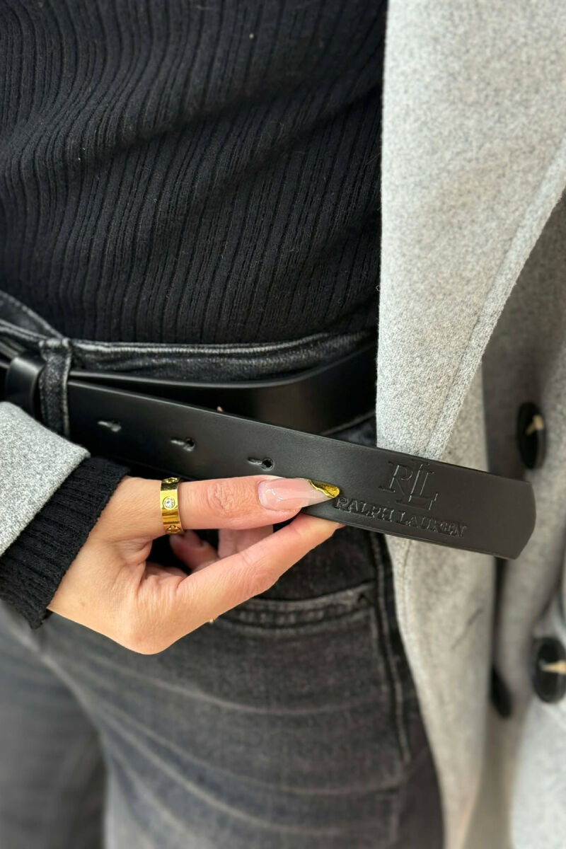 LETTER BUCKLE DESIGN LEATHER WOMEN BELT SILVER/ARGJEND - 3