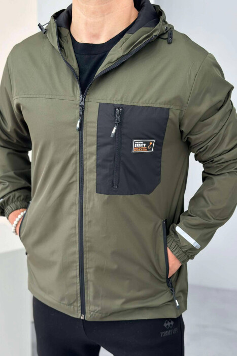 LIGHT RAINY ONE COLOR MEN JACKET DARK GREEN/JEE 