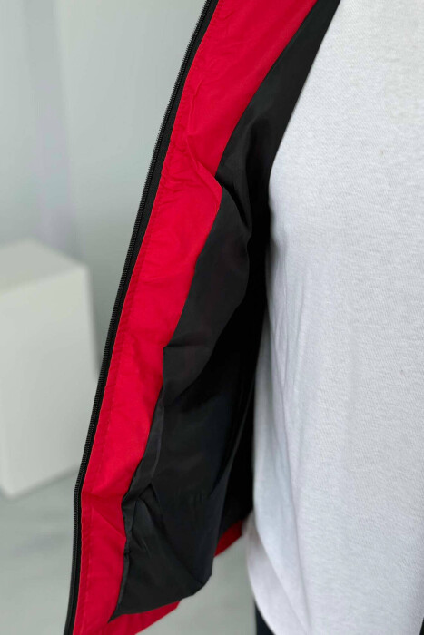LIGHT RAINY ONE COLOR MEN JACKET RED/E KUQE - 4