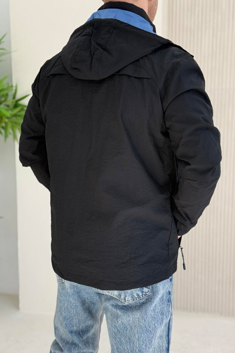 LIGHT RUNNING ONE COLOR MEN JACKET BLACK/ E ZEZE - 3