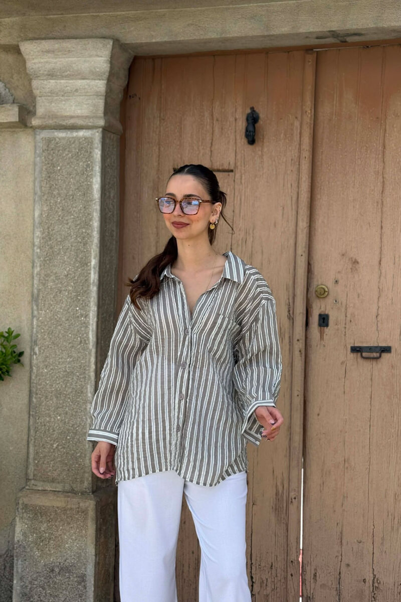 LINES DESIGN WOMAN SHIRT GREY/GRI - 1