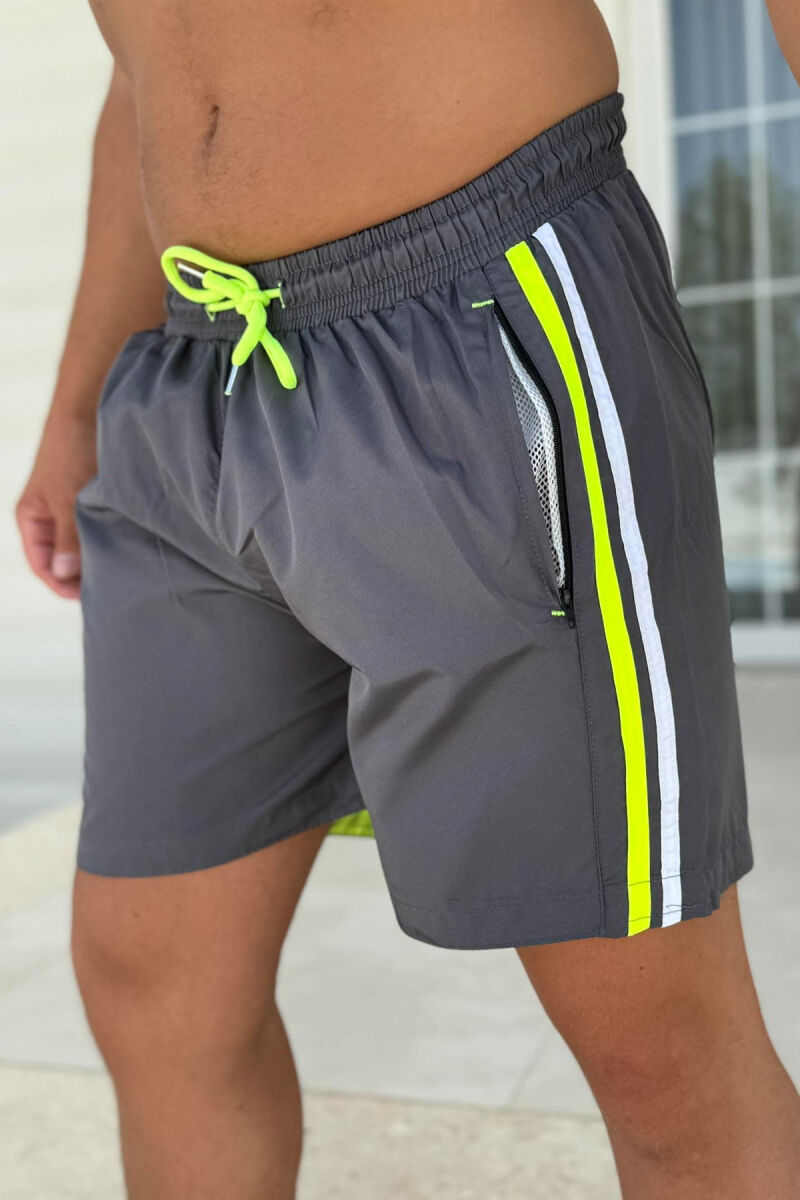 LINES SIMPLE MAN SWIM WEAR GREY/GRI - 3