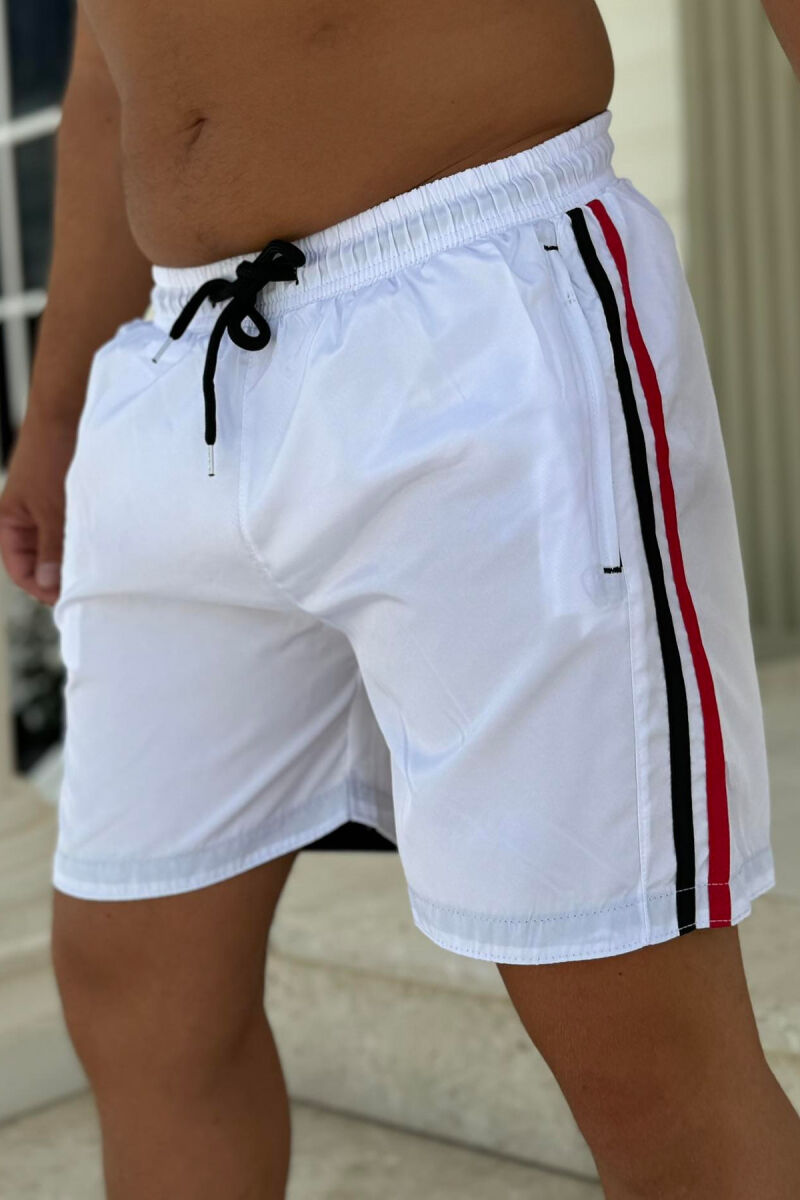 LINES SIMPLE MAN SWIM WEAR WHITE-E BARDHE - 1