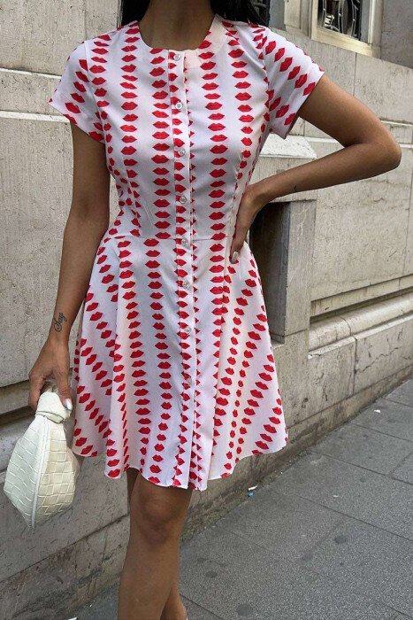 LIPS DESIGN SHORT WOMEN DRESS MULTIPLE/SHNGJ - 2