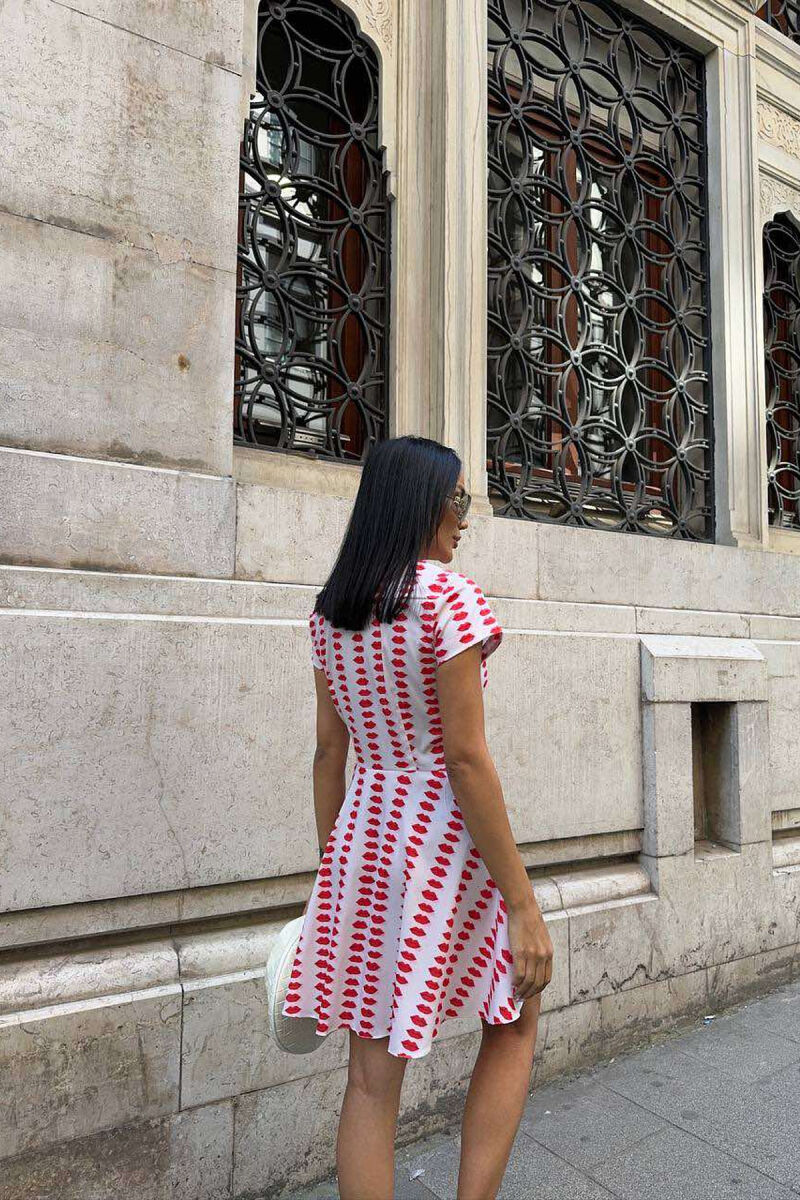 LIPS DESIGN SHORT WOMEN DRESS MULTIPLE/SHNGJ - 4