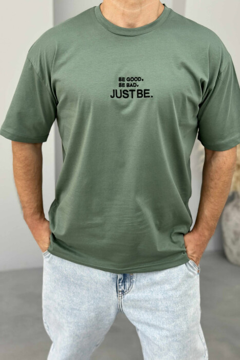 LITTLE WRITTING MEN T-SHIRT GREEN/JESHILE - 2