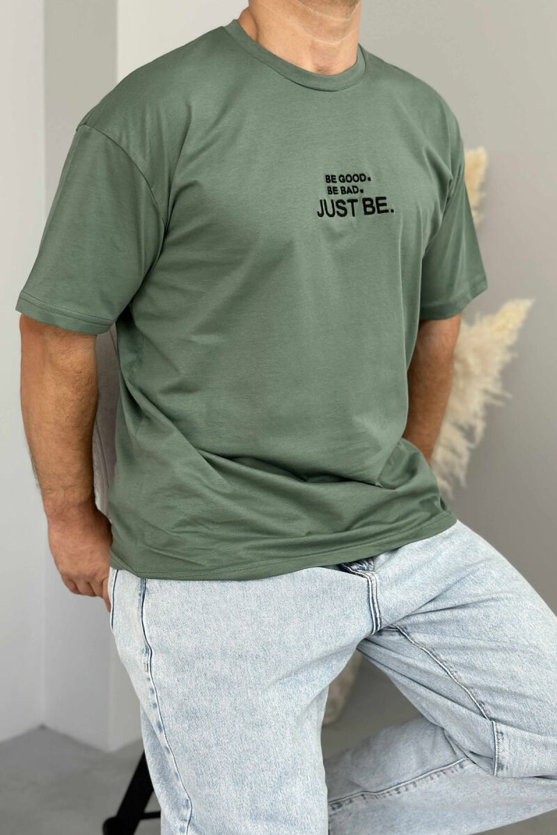 LITTLE WRITTING MEN T-SHIRT GREEN/JESHILE - 3