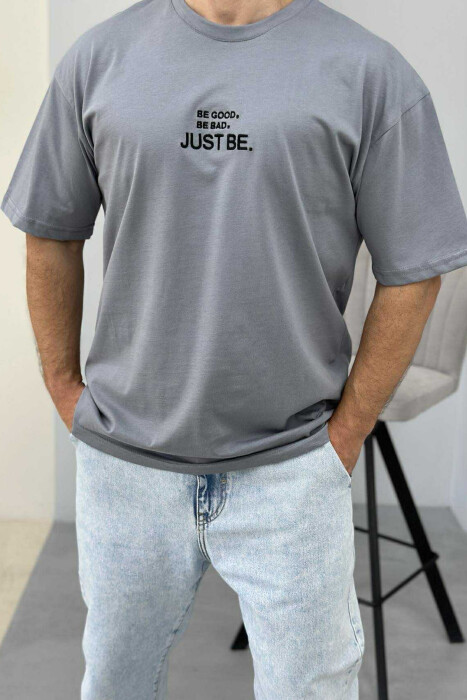 LITTLE WRITTING MEN T-SHIRT GREY/GRI - 1