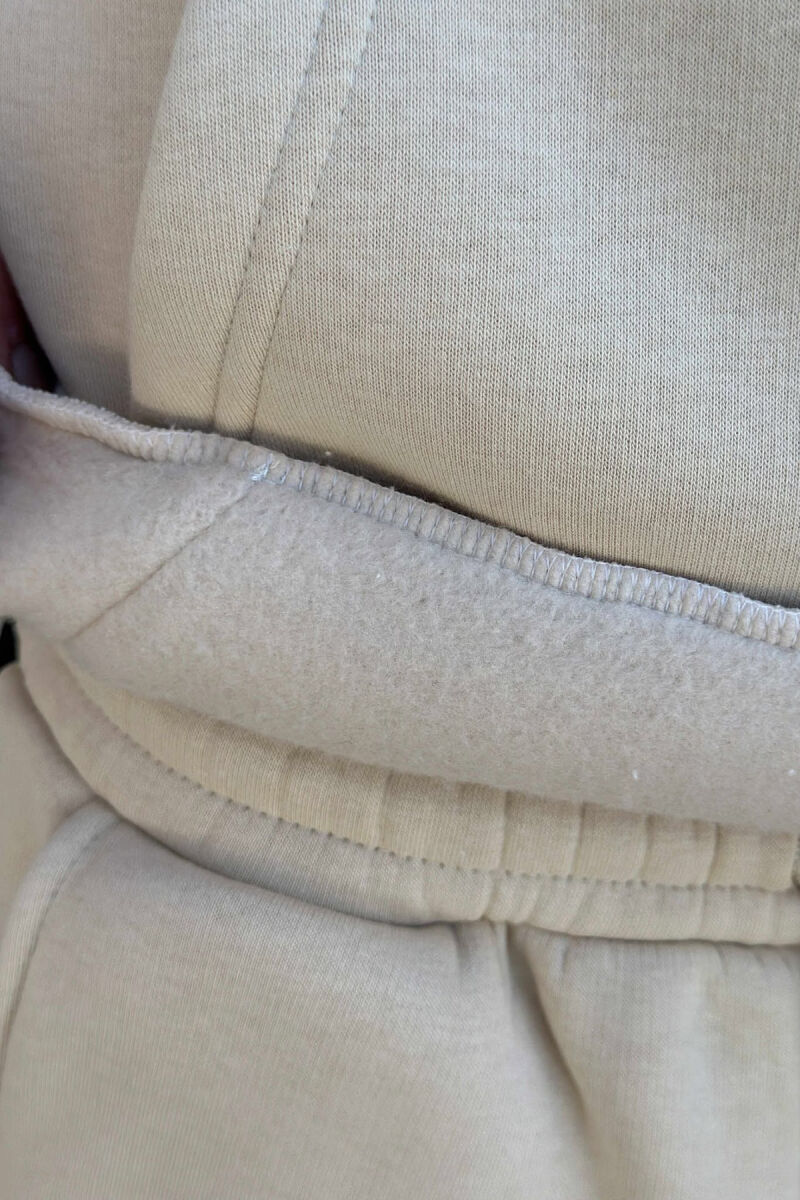 LITTLE WRITTINGS HOODIE+JOGGERS FLUFFY MEN SET CREAM/KREM - 3