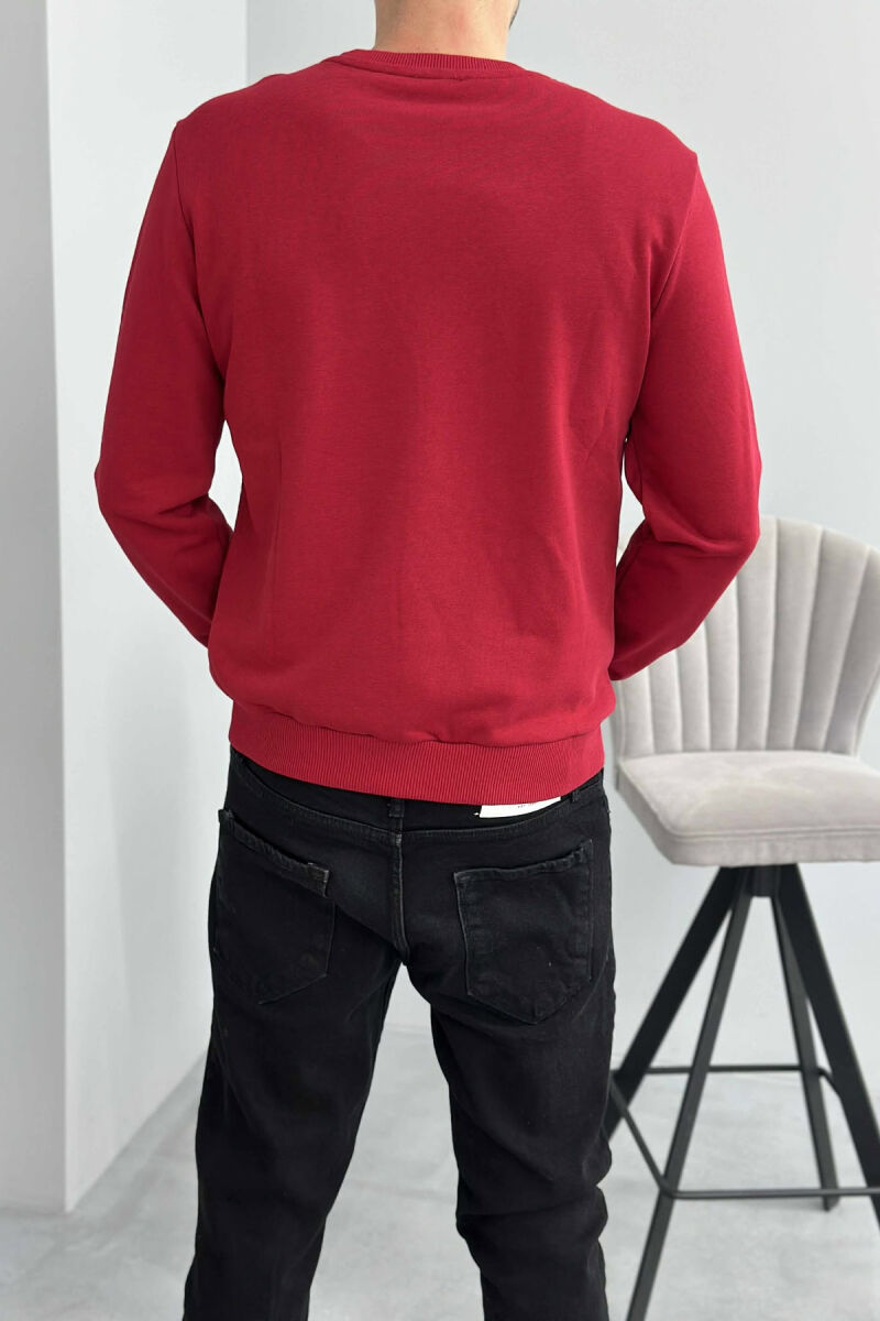 LITTLE WRITTINGS SIMPLE DESIGN MEN SWEATSHIRT RED/E KUQE - 2
