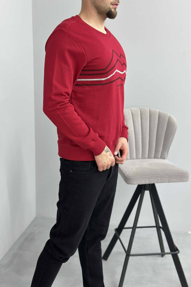 LITTLE WRITTINGS SIMPLE DESIGN MEN SWEATSHIRT RED/E KUQE - 3