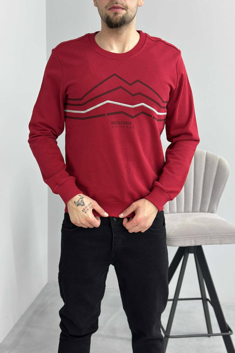 LITTLE WRITTINGS SIMPLE DESIGN MEN SWEATSHIRT RED/E KUQE - 4