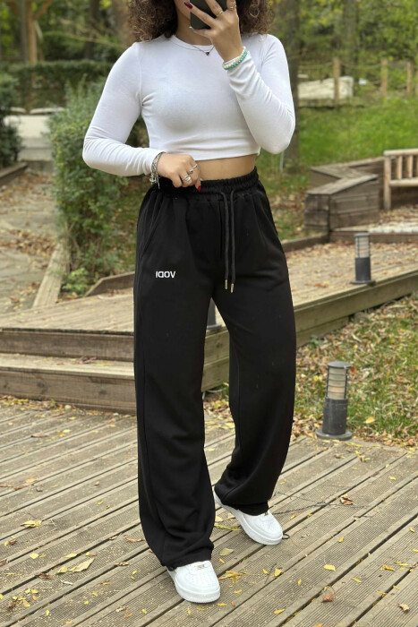 LITTLE WRITTINGS SIMPLE WOMEN SWEATPANTS BLACK/ E ZEZE 