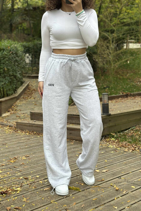 LITTLE WRITTINGS SIMPLE WOMEN SWEATPANTS LIGHT GREY/GZ - 1