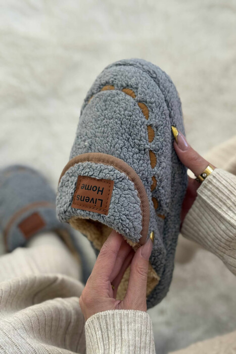 LITTLE WRITTINGS TEDDY WOMEN SLIPPERS GREY/GRI - 5