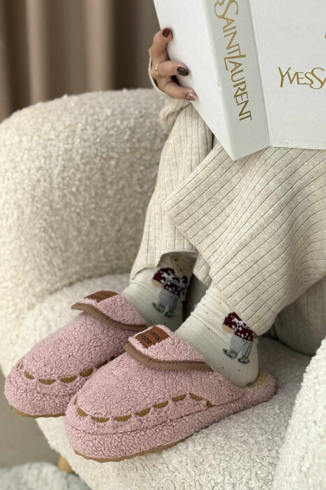 LITTLE WRITTINGS TEDDY WOMEN SLIPPERS PINK/ROZE - 2