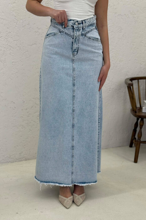 LONG DENIM WOMEN SKIRT BABY BLUE/BLU BY - 2