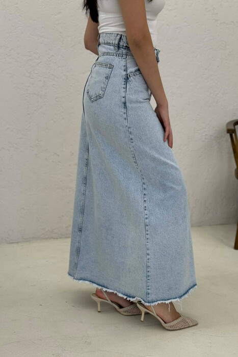 LONG DENIM WOMEN SKIRT BABY BLUE/BLU BY - 3