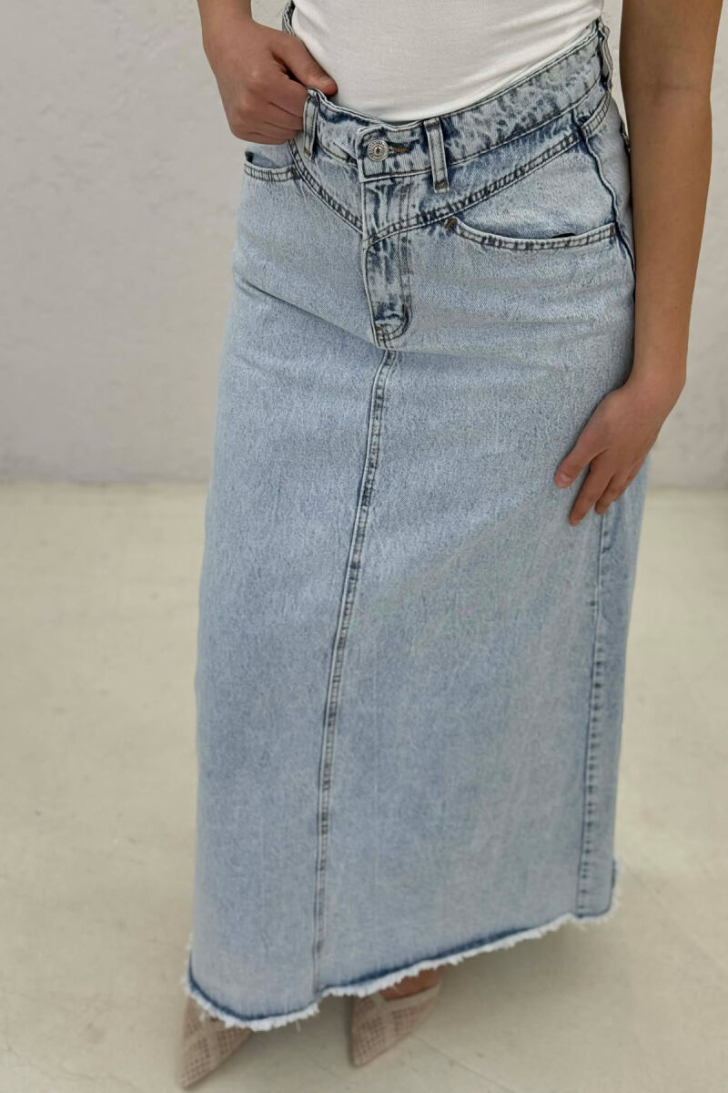 LONG DENIM WOMEN SKIRT BABY BLUE/BLU BY - 6