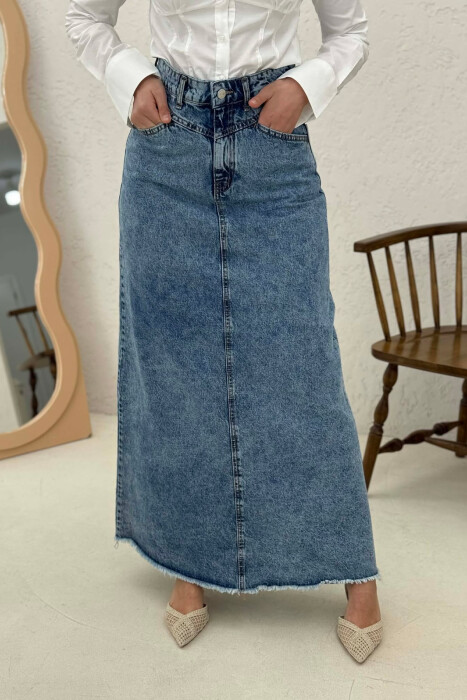LONG DENIM WOMEN SKIRT BLUE/BLU 