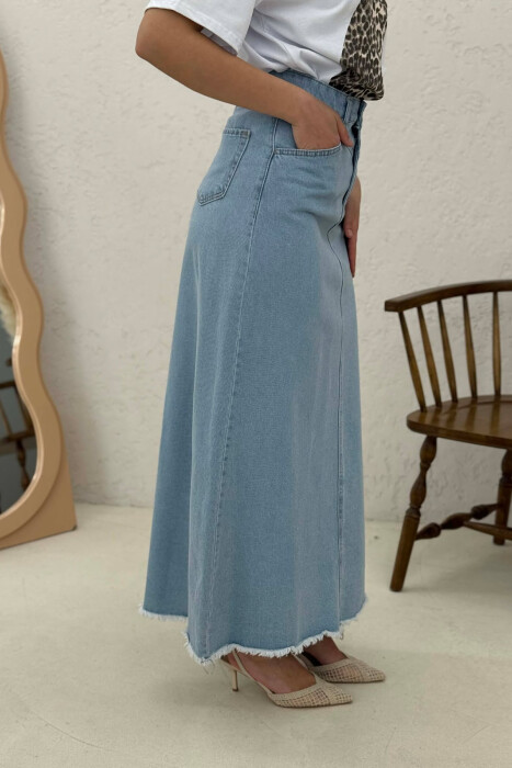 LONG DENIM WOMEN SKIRT LIGHTBLUE/BZ - 3