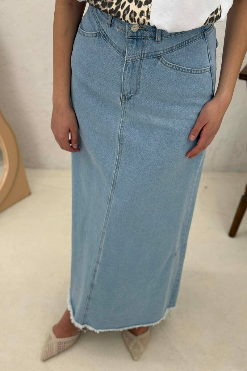 LONG DENIM WOMEN SKIRT LIGHTBLUE/BZ - 5