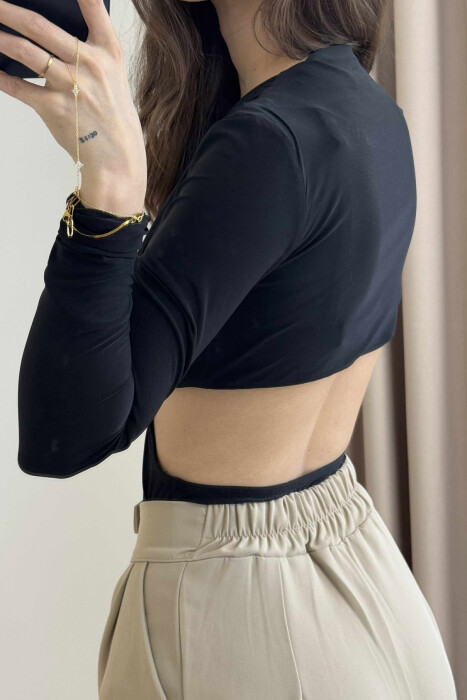 LONG SLEEVE SIMPLE WOMEN BODY BLACK/ E ZEZE - 4