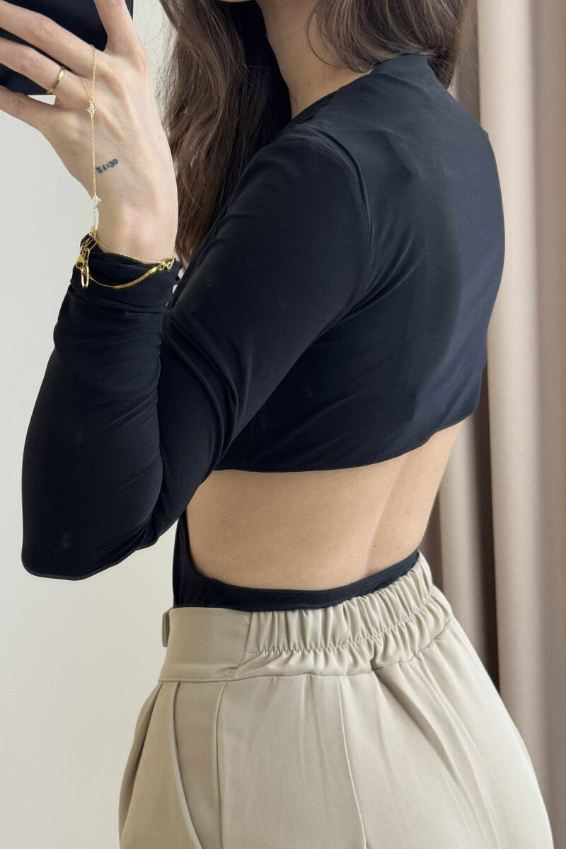 LONG SLEEVE SIMPLE WOMEN BODY BLACK/ E ZEZE - 4
