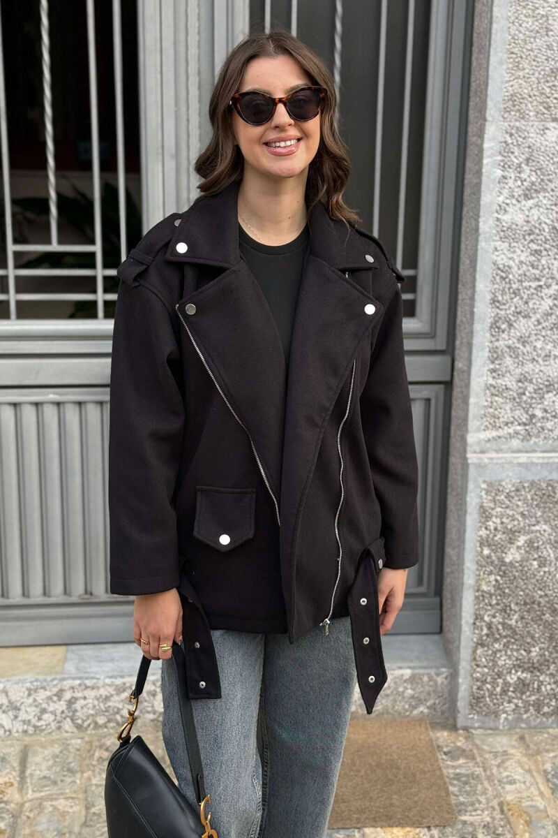 ZIPPED WOMEN JACKET BLACK/ E ZEZE - 1