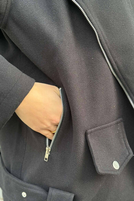 ZIPPED WOMEN JACKET BLACK/ E ZEZE - 2