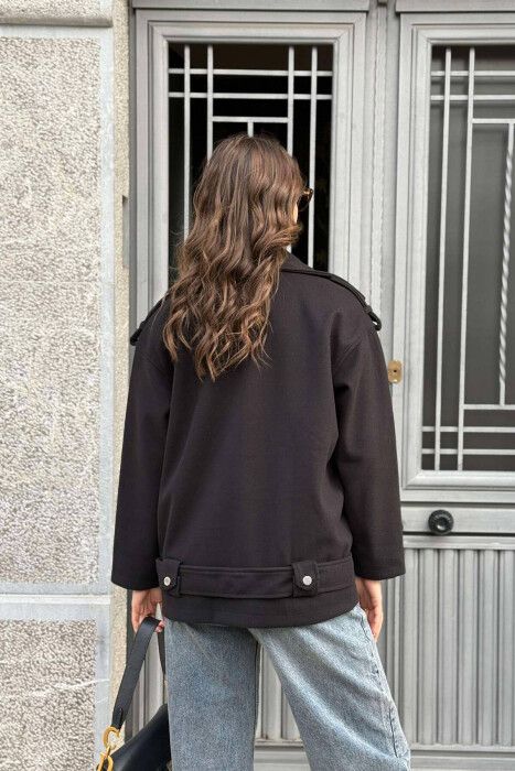 ZIPPED WOMEN JACKET BLACK/ E ZEZE - 3