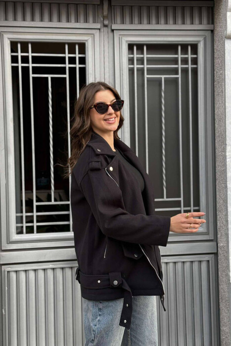 ZIPPED WOMEN JACKET BLACK/ E ZEZE - 5