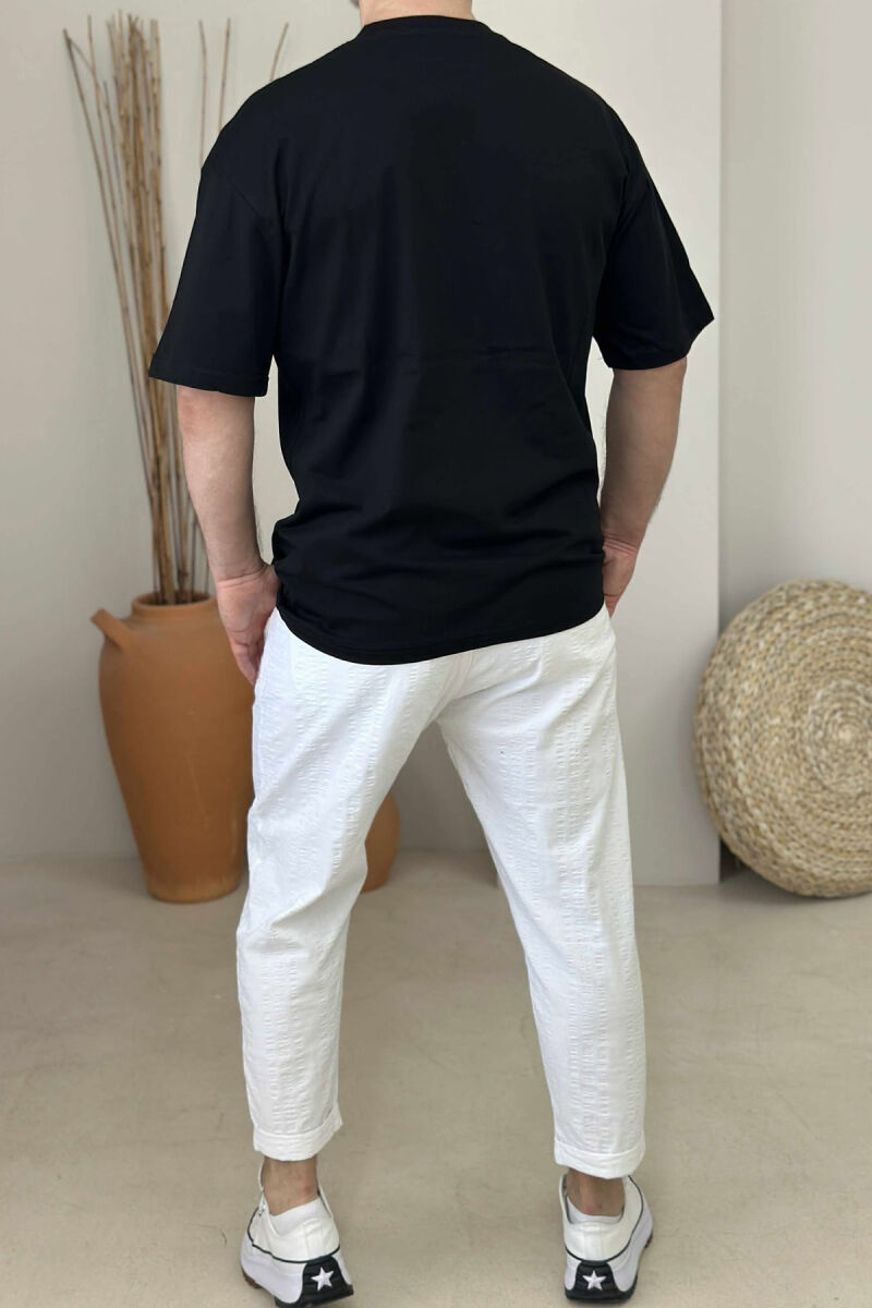 MILANO FRONT WRITTING MEN T-SHIRT BLACK/ E ZEZE - 2