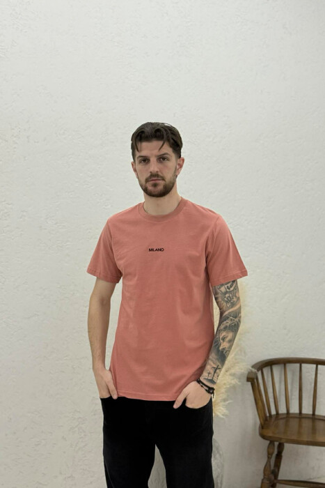 MILANO FRONT WRITTING MEN T-SHIRT POWDER/PUDER - 