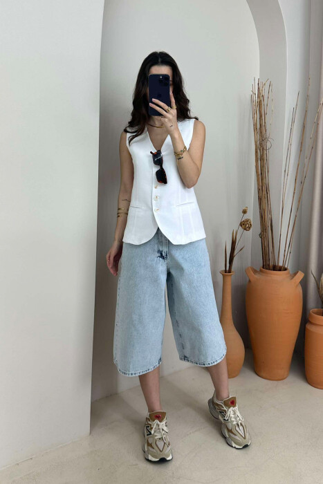 MOM STYLE WOMAN SHORTS LIGHTBLUE/BZ - 1