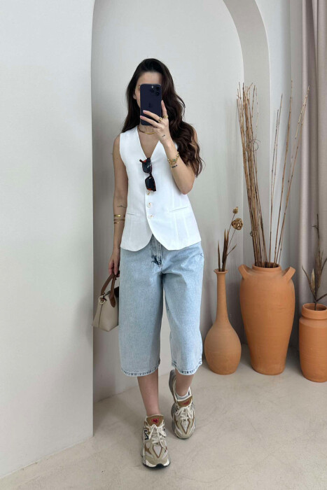 MOM STYLE WOMAN SHORTS LIGHTBLUE/BZ - 2