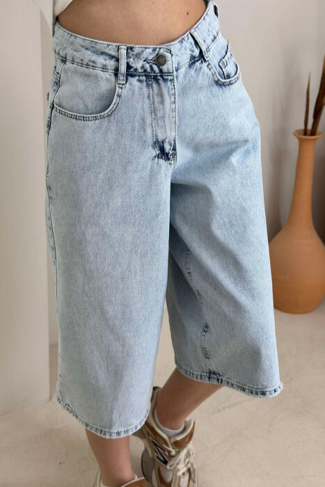 MOM STYLE WOMAN SHORTS LIGHTBLUE/BZ - 6