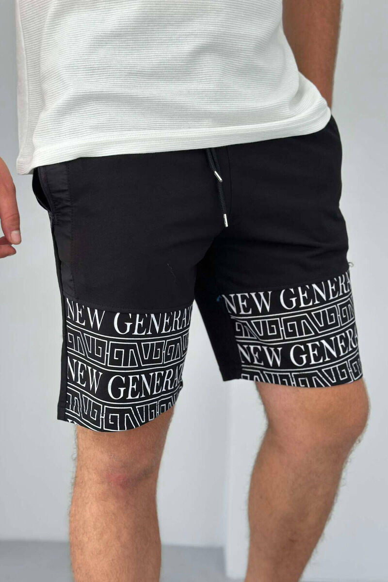 NEW GENERATION ZIPPER POCKETS MEN SHORTS BLACK/ E ZEZE - 2