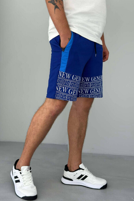 NEW GENERATION ZIPPER POCKETS MEN SHORTS BLUE/BLU - 2