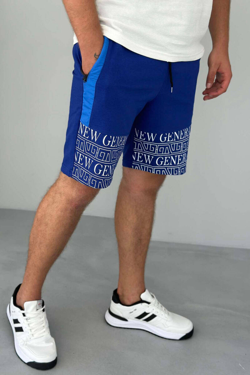 NEW GENERATION ZIPPER POCKETS MEN SHORTS BLUE/BLU - 3