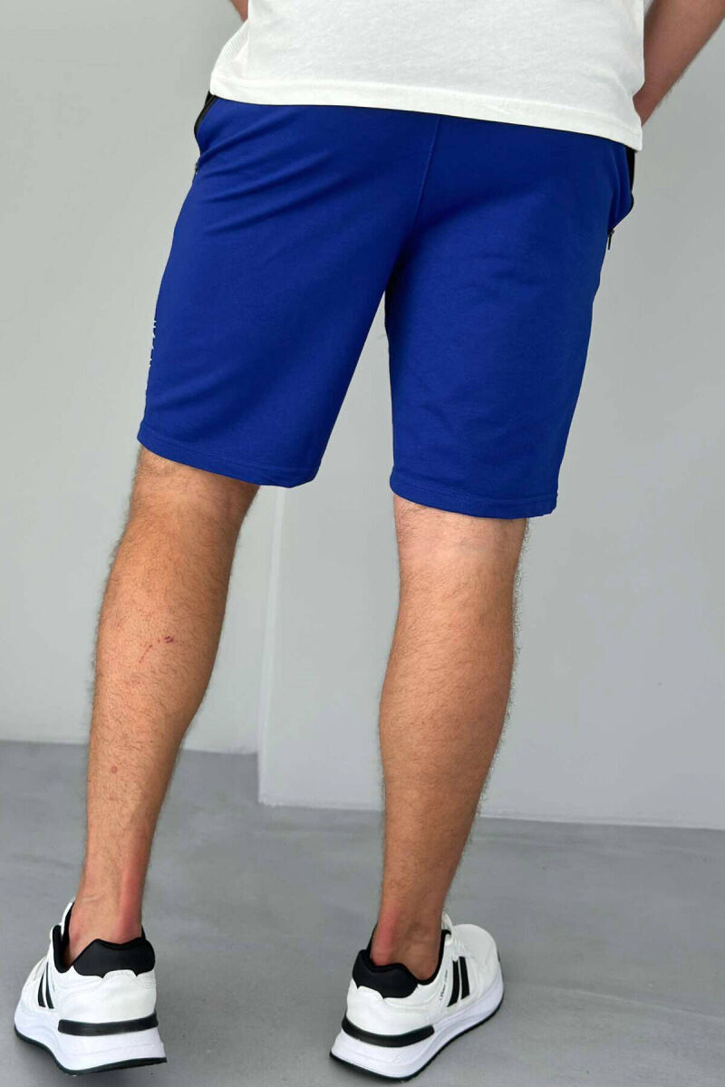 NEW GENERATION ZIPPER POCKETS MEN SHORTS BLUE/BLU - 4