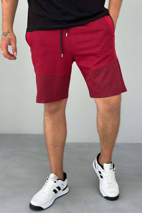 NEW GENERATION ZIPPER POCKETS MEN SHORTS BURGUNDY/VISHNJE 