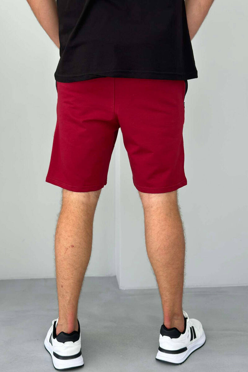NEW GENERATION ZIPPER POCKETS MEN SHORTS BURGUNDY/VISHNJE - 3
