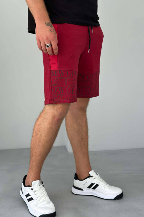 NEW GENERATION ZIPPER POCKETS MEN SHORTS BURGUNDY/VISHNJE - 4